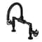 Kingston Brass KS2170RKX Bridge Bathroom Faucet with Push Pop-Up, Matte Black KS2170RKX - alternate 1